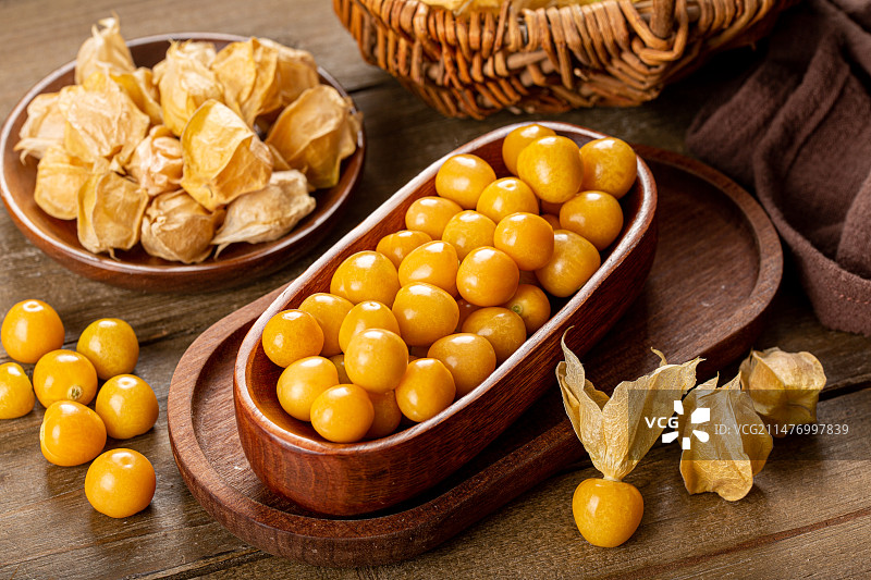 新鲜好吃的黄菇娘图片素材