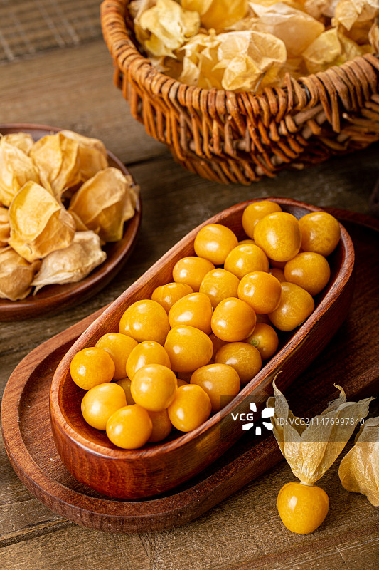 新鲜好吃的黄菇娘图片素材