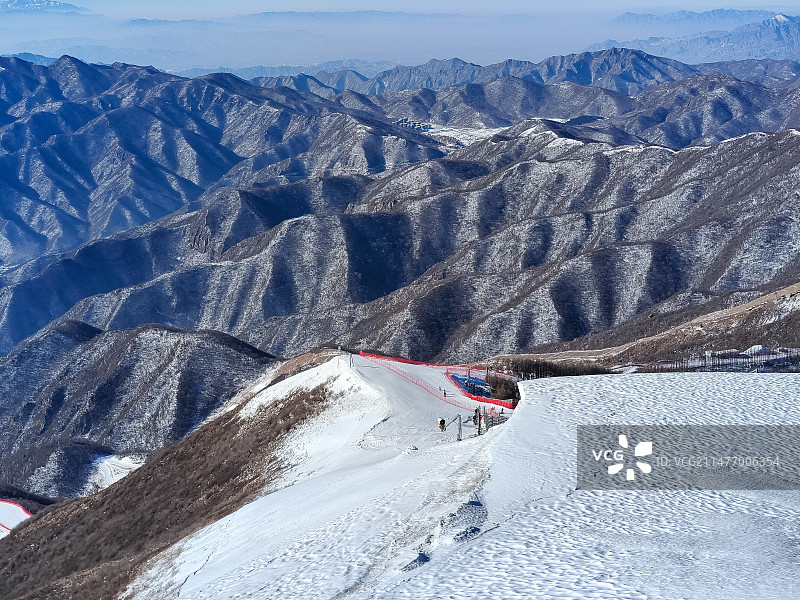 国家高山滑雪中心滑雪雪道风光图片素材
