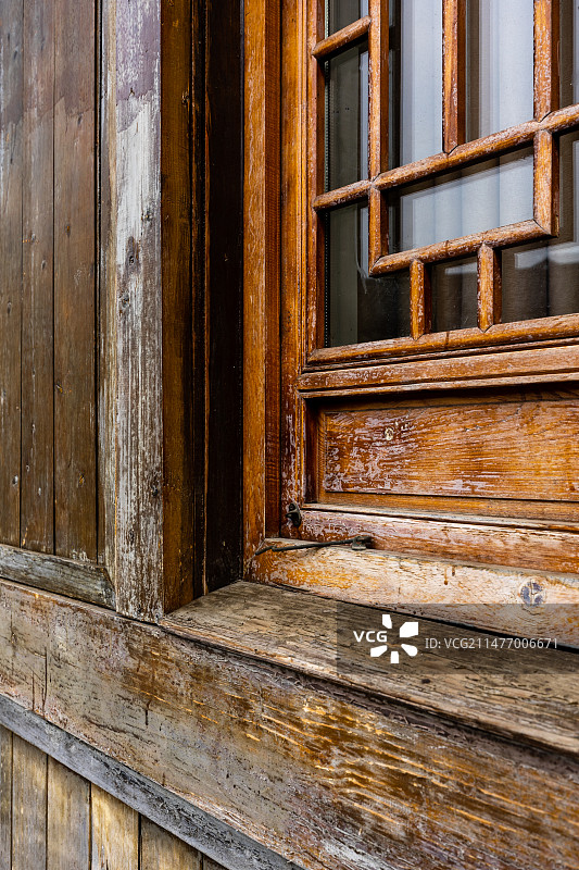 木板房屋木制门窗图片素材