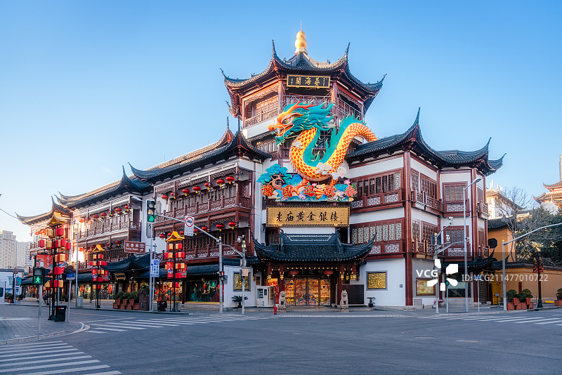 上海城隍庙商业街老建筑图片素材