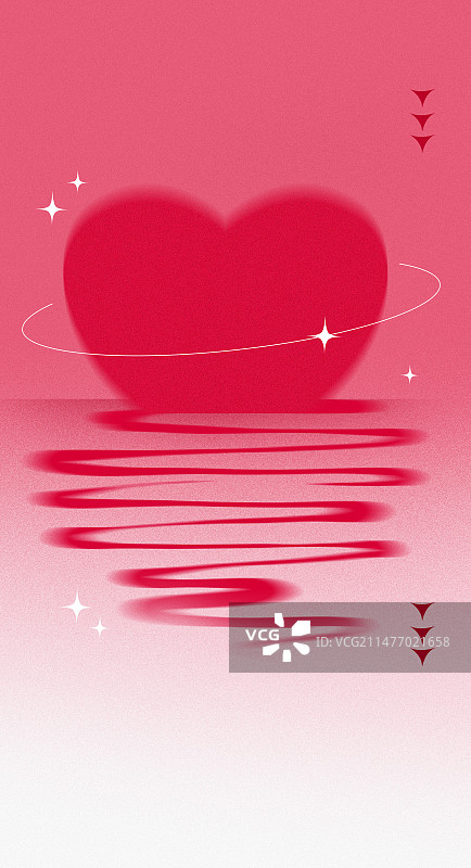 情人节爱心弥散风海报图片素材