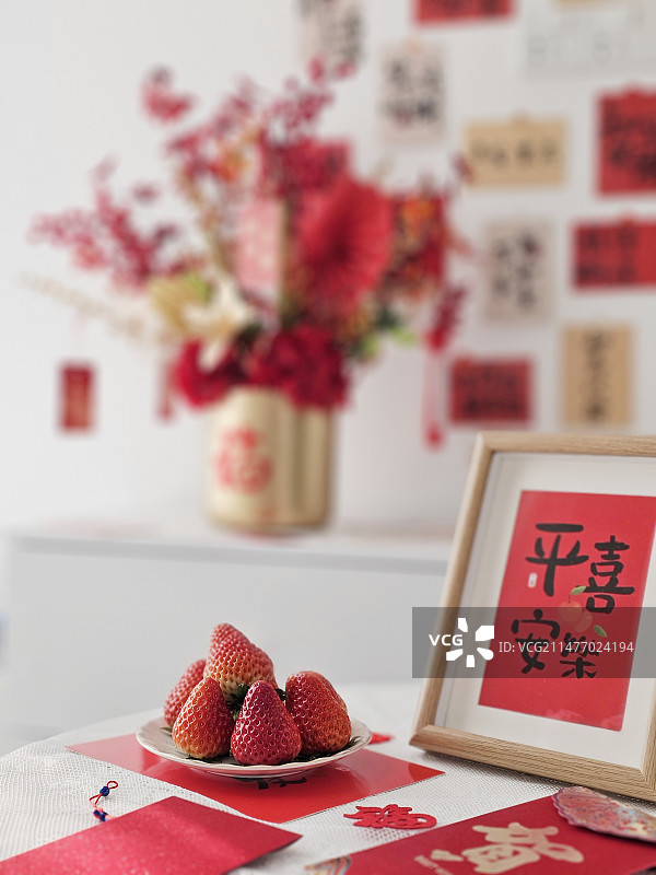 春节 竹报平安图片素材