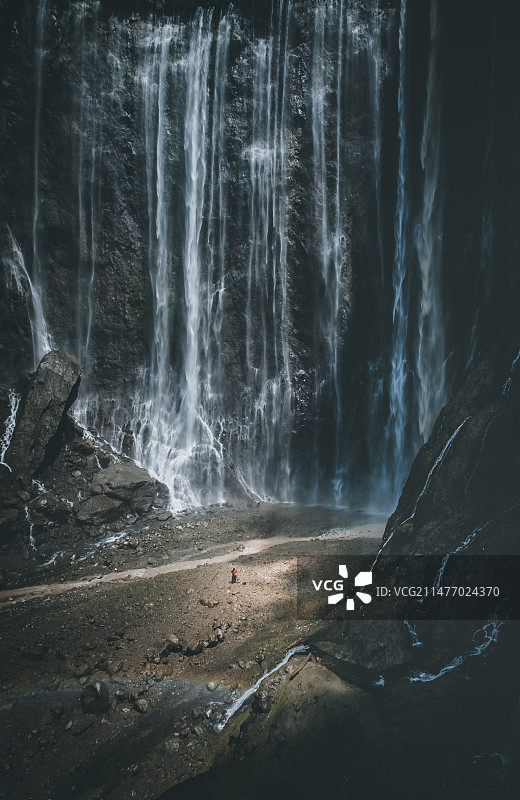 印度尼西亚爪哇岛赛武瀑布自然风光图片素材