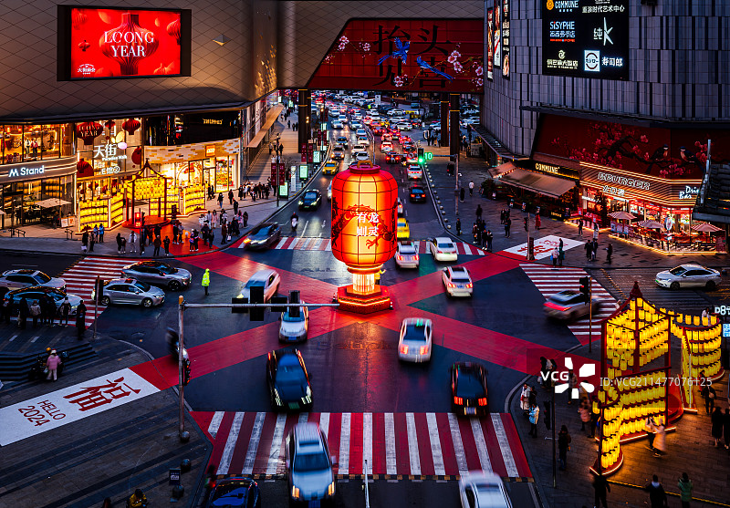 重庆时代天街路口图片素材