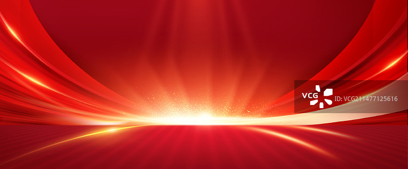 红色丝绸光芒科技展板年会背景发布会会议图片素材