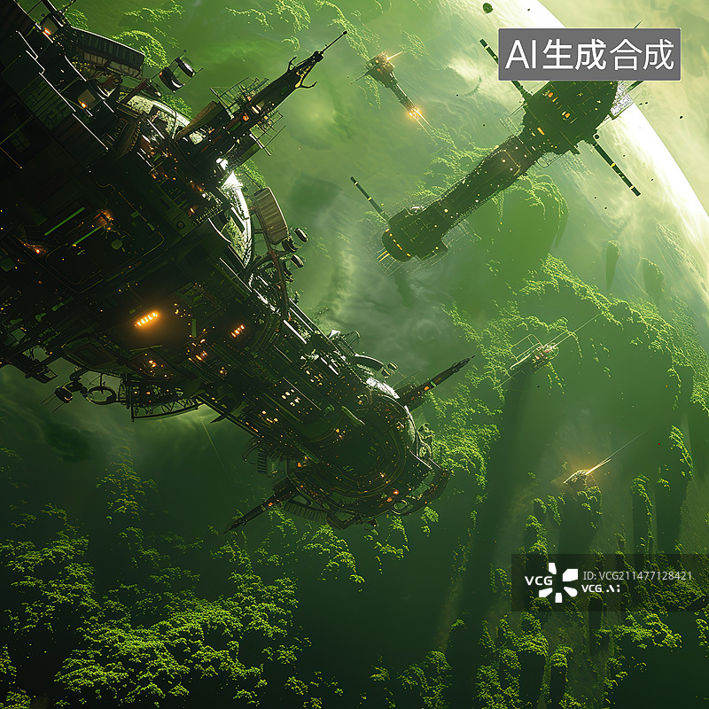 【AI数字艺术】航拍城市风光地标建筑图片素材