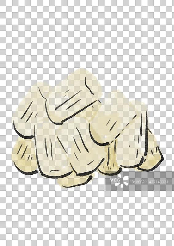 水墨风泉州美食插画元素-菜头酸图片素材