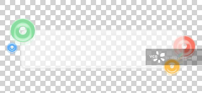 糖果色透明水晶质感标题框图片素材