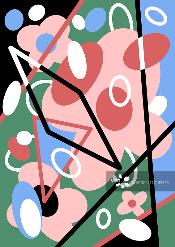 线条抽象插画图片素材