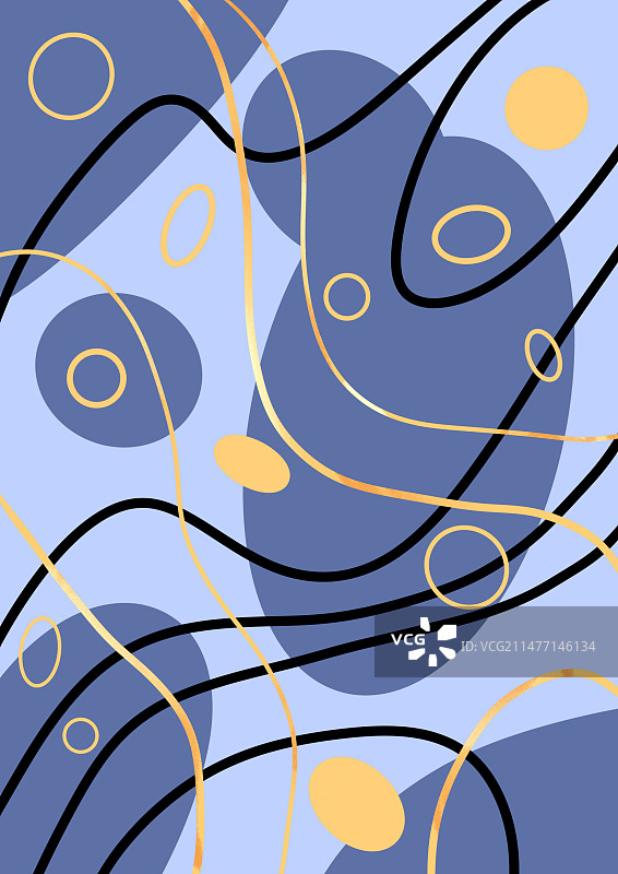 线条色块插画图片素材