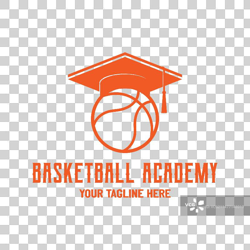 橙色毕业帽与篮球图片素材