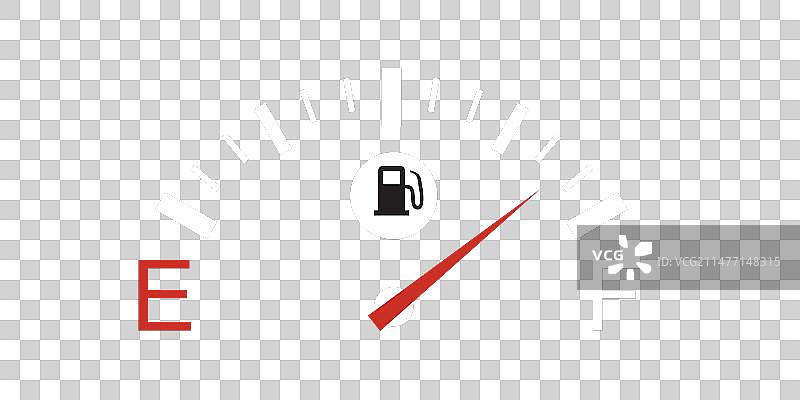 燃气表：油量表已满图标图片素材