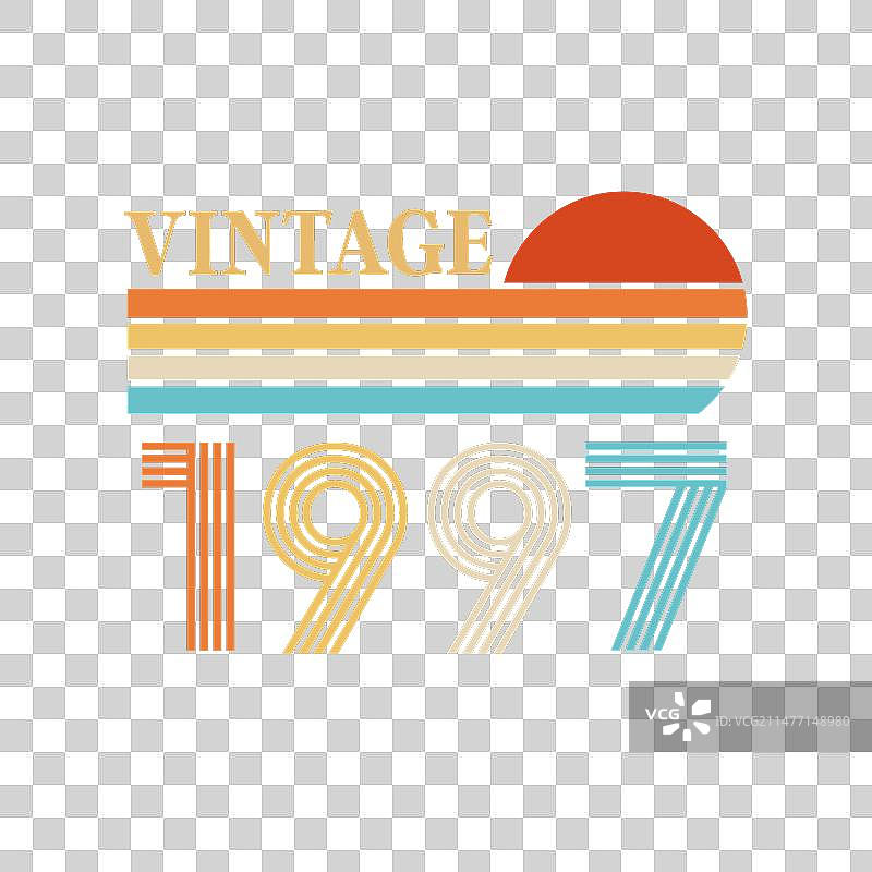 1997年复古T恤设计图片素材