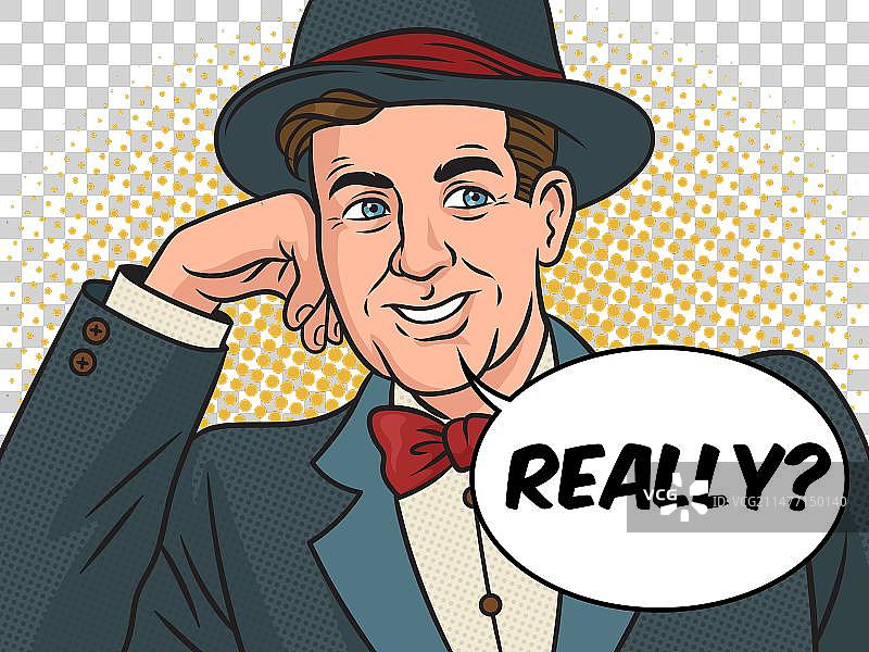 傲慢的男人波普艺术风格图片素材