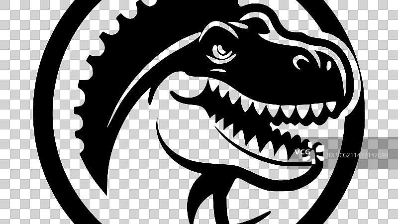 恐龙 - 黑白图片素材