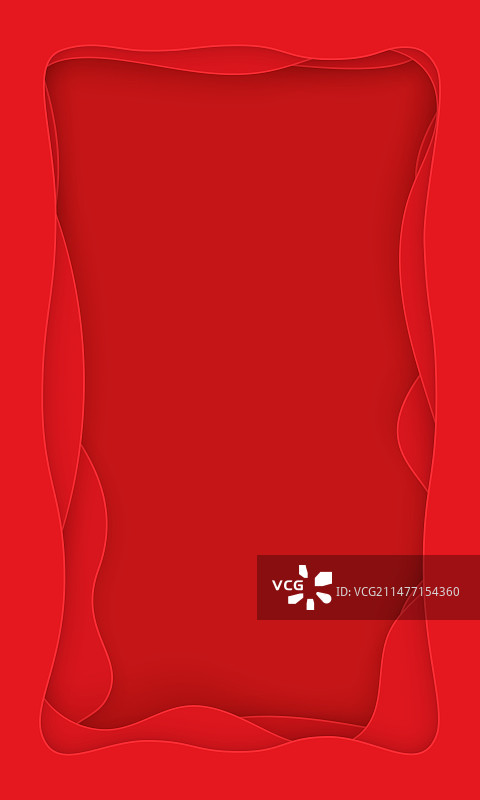 剪纸风格红色矢量背景图片素材