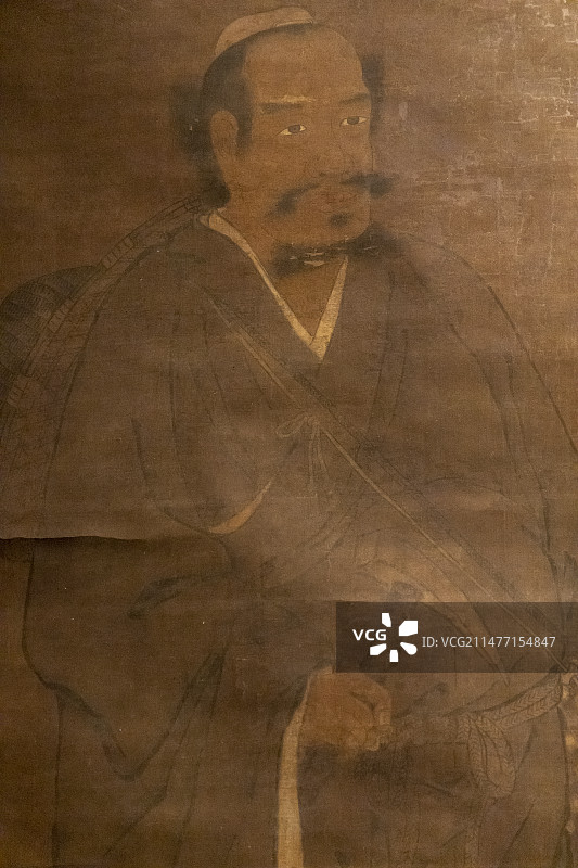 中国国家博物馆藏李文忠家族文物展：张三丰像——明；此像为《岐阳世家文物考述》文物编目第十图片素材