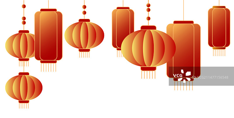 新年灯笼图形矢量文件图片素材
