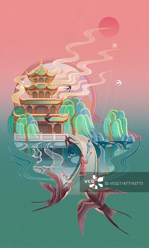 成都印象-春天图片素材