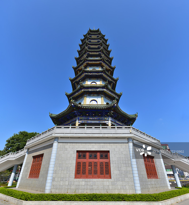 广东省东莞市常平镇袁山贝村展览馆袁山贝文阁图片素材