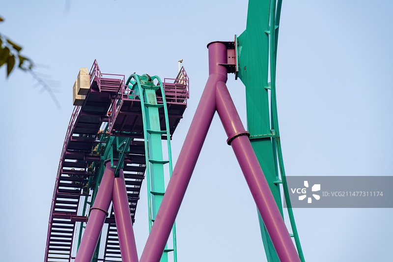 成都欢乐谷 西域飞天过山车图片素材