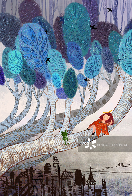 森林午睡图片素材