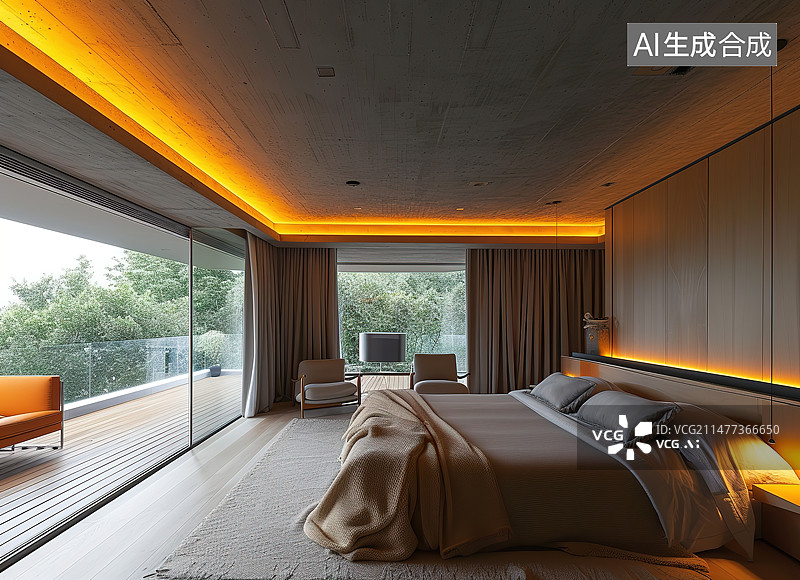 【AI数字艺术】豪华酒店室内空间图片素材