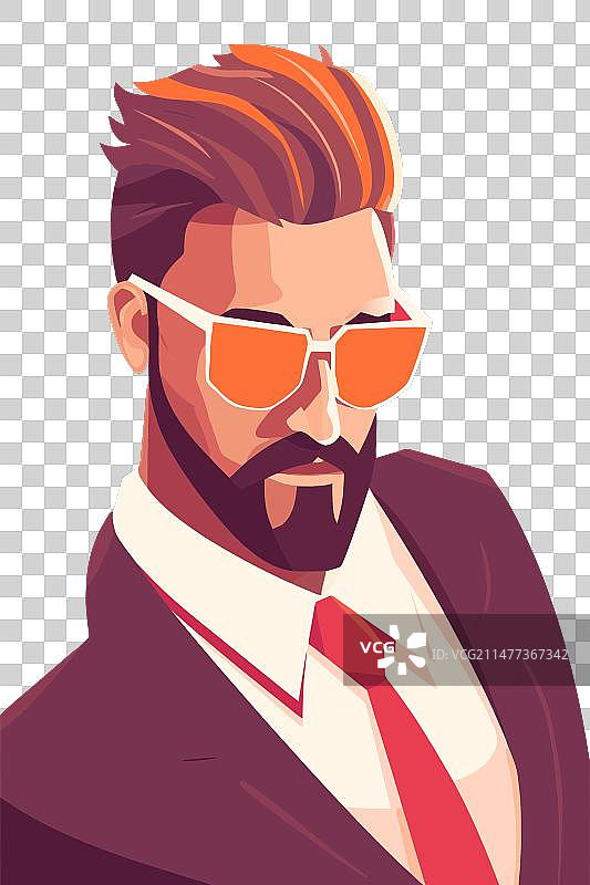 戴太阳镜的时尚潮男肖像图片素材