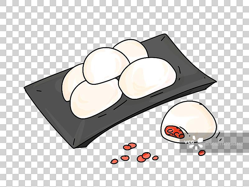 雪衣豆沙龙年年夜饭美食插画设计元素餐饮行业图片素材