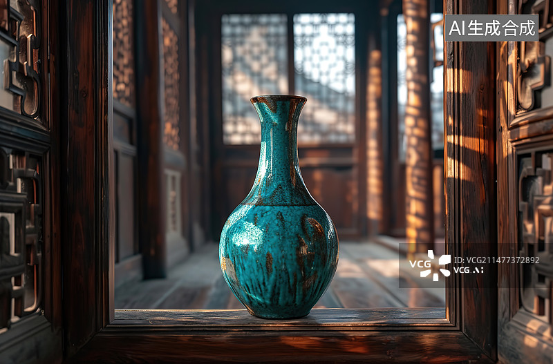 【AI数字艺术】挂在墙上的老式灯笼特写镜头图片素材