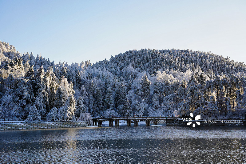 庐山雪景集合图片素材
