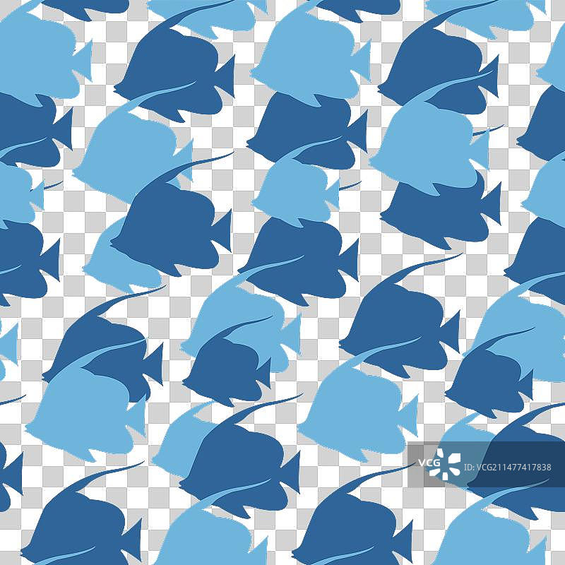 丝鲹鱼群无缝图案图片素材
