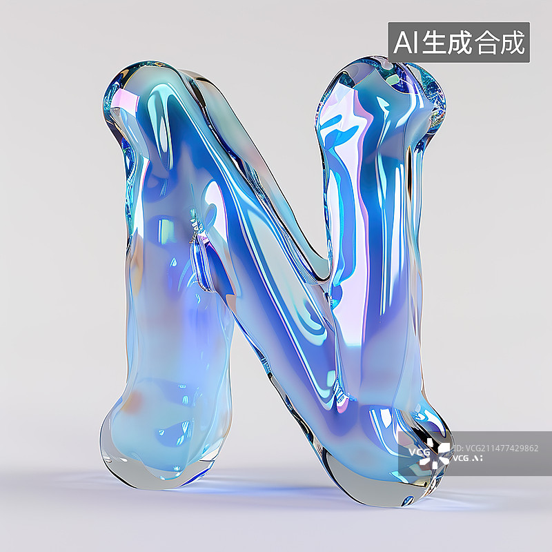 【AI数字艺术】字母N图片素材