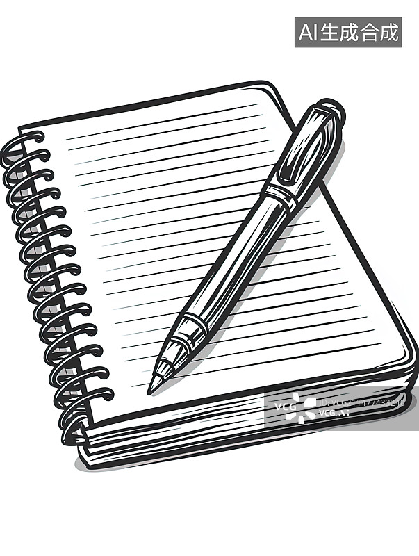 【AI数字艺术】文具书 笔图片素材