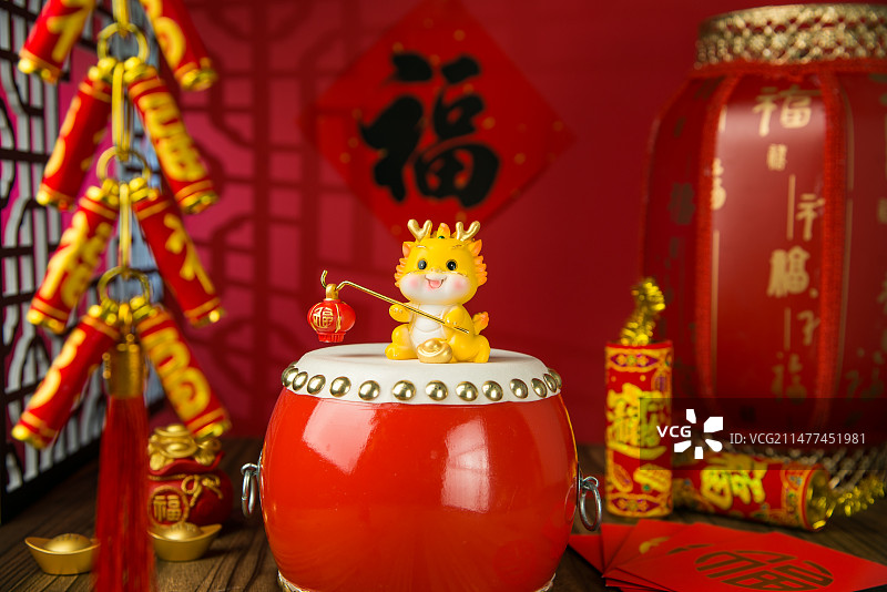 2024年龙年吉祥物 春节元宵节气氛创意图片图片素材