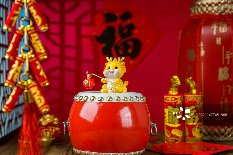 2024年龙年吉祥物 春节元宵节气氛创意图片图片素材