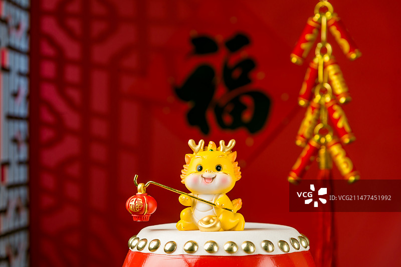 2024年龙年吉祥物 春节元宵节气氛创意图片图片素材