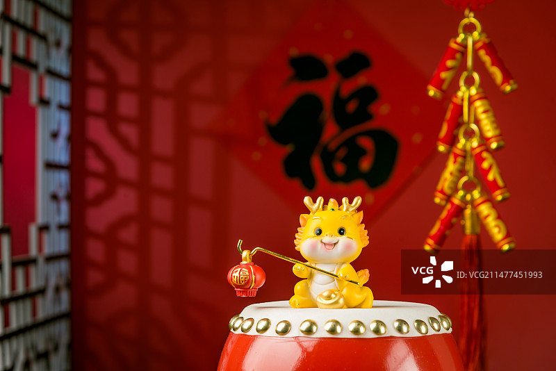 2024年龙年吉祥物 春节元宵节气氛创意图片图片素材