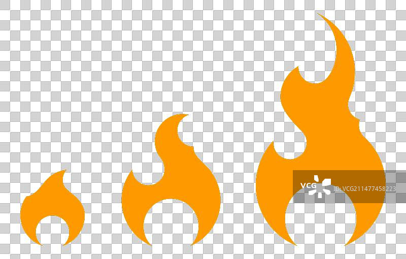 火灾图标模板隔离合集（扁平风格）图片素材