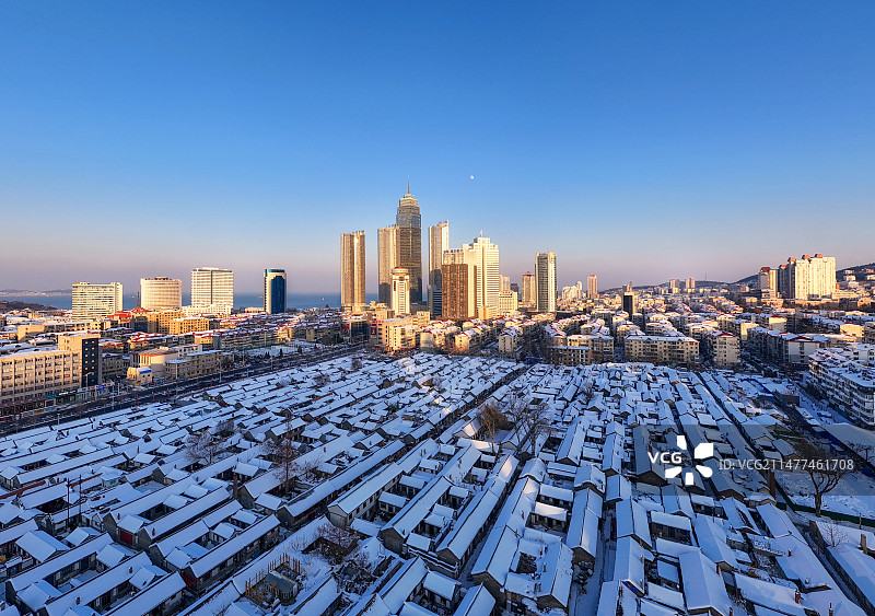 雪后烟台图片素材