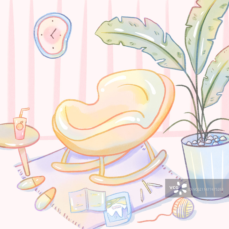 清新温馨治愈系居家小场景图片素材
