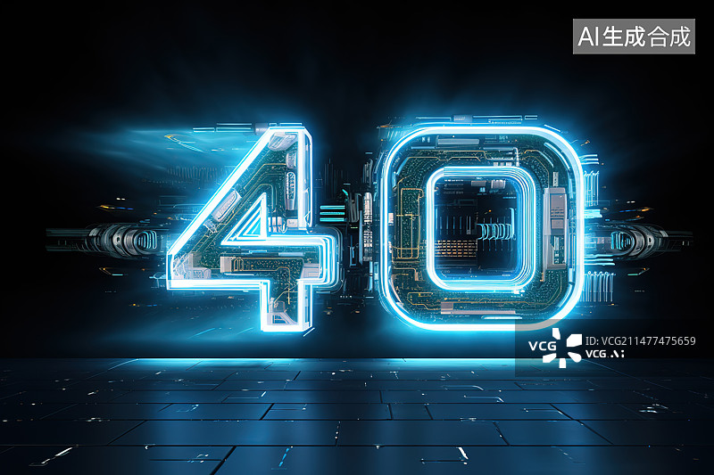 【AI数字艺术】黑色背景下发光的文字特写镜头图片素材