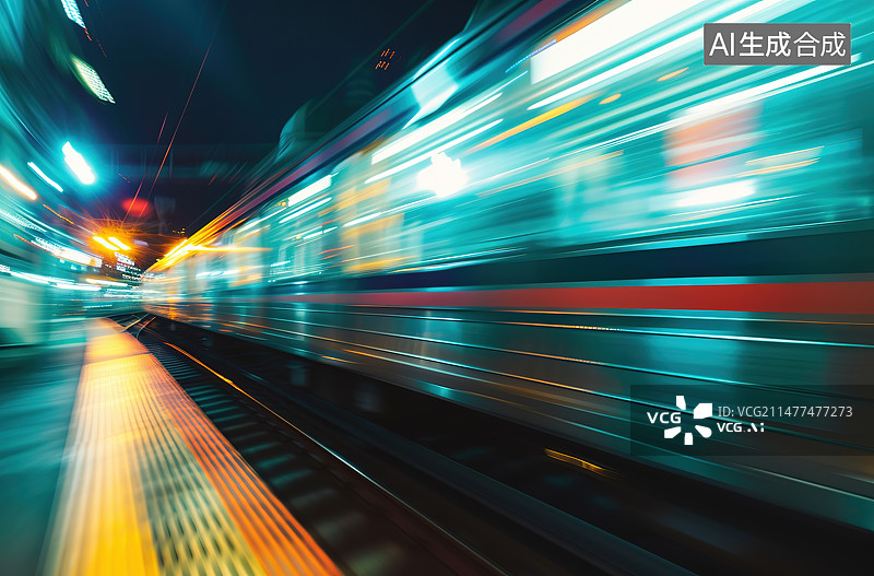 【AI数字艺术】夜晚繁华都市图片素材