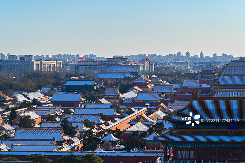 故宫雪景图片素材