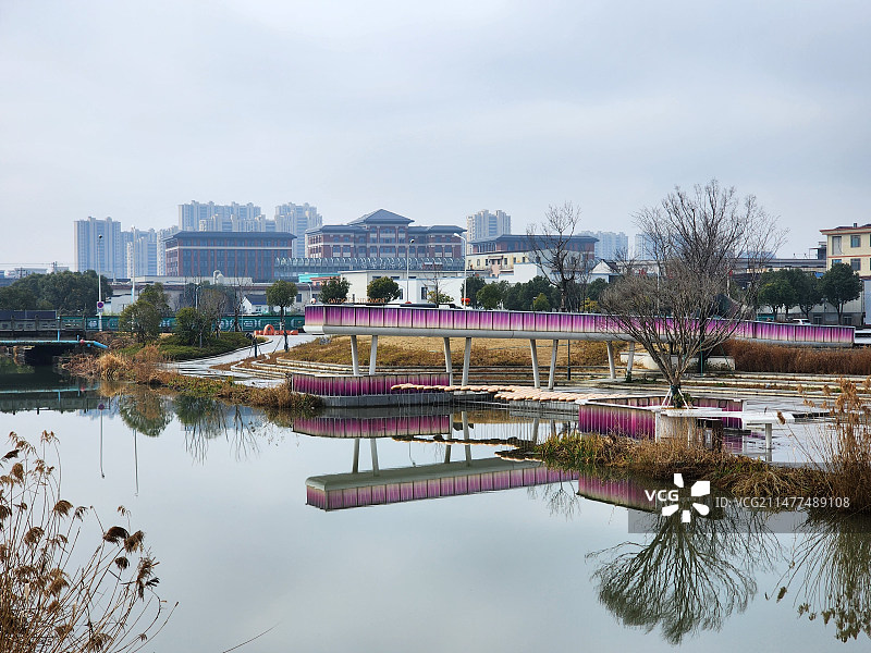 宁波海曙区高桥镇一角高桥商会附近图片素材