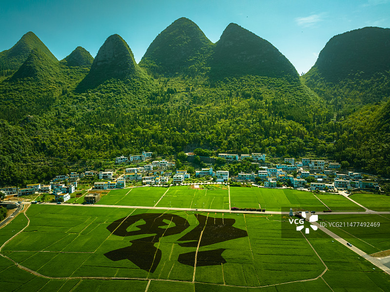 社会主义新农村。图片素材