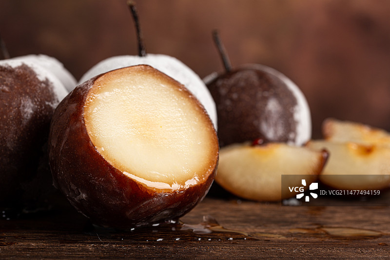 东北冬季水果冻梨图片素材