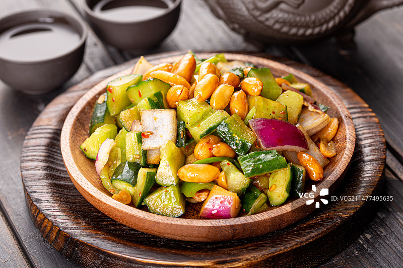 东北凉菜老虎菜图片素材