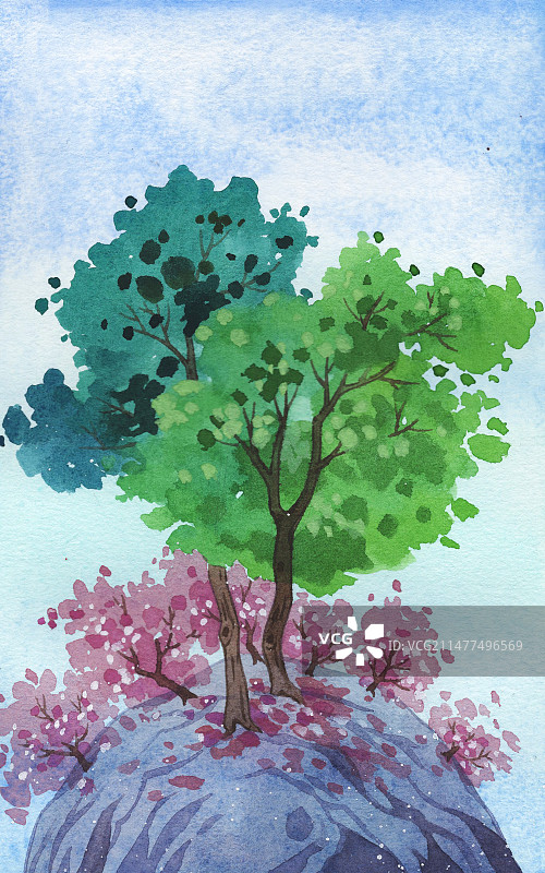 绿树青山图片素材